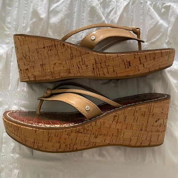 Sam Edelman Sz 8 Wedge Sandals - Picture 3 of 5
